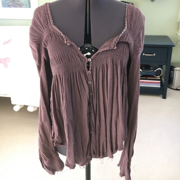 Free People Tops - Free People Purple Long Sleeve Tunic